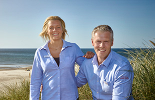 Værtsparret Tina og Peder fra Henne Strand Camping